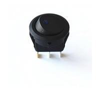 3 uds KCD1 12V luz azul interruptor basculante circular modificado de tres pines for coche (apertura 20mm) interruptor pequeño 3 piezas/lote