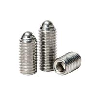 3 uds M2.5 M3 M4 M5 M6 M8 M10 M12 M16 304 hexagonal de acero inoxidable bola émbolo comida perno punto tornillo(20MM-M6)