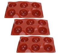 3 uds molde de silicona semiesférico DIY para hornear hacer pastel de Chocolate caliente postre gelatina cúpula Mousse L (6 semicírculo 58085)