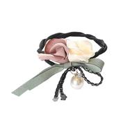 3 uds mujer elegante flor perlas grandes rizos de pelo moño estilo DIY Donut Maker cinta señora herramienta fabricación Accesorios(Color3)