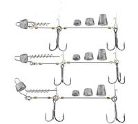 3 uds Multi-Profundidad Pike Stinger Plataformas Anzuelo de Pesca #6#1/0#2/0 con Peso de Plomo 5g 7g 10g 15g 20g Kit de Sistema for Swimbait(S1)