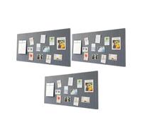3 uds pared de fotos fieltro Raya Vertical telón fondo for sala estar decoración tablón anuncios autoadhesivo para Fotos(Grey-3PCS)
