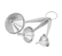 3 uds pequeños embudos de acero inoxidable multifuncional Mini Kit de embudo de llenado para transferir aceites esenciales líquido líquido