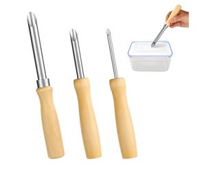 3 Uds Perforadora de Agujeros para Pajitas, Perforadora de Acero Inoxidable para Tapas de Plástico 3 Tamaños Perforadora de Agujeros para Limonada para Pajitas
