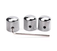 3 Uds Perilla De Bajo De Guitarra Eléctrica Perilla De Control De Tono De Volumen Tapas De Potenciómetro Piezas de accesorios para guitarra(Silver)