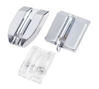 3 Uds Pie para Cremallera Invisible, Aleación de Zinc Plástico Pie para Cremallera para Máquina de Coser Plateado Transparente Prensatelas Invisible