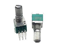 3 uds RK097G 097 tipo doble pie doblado Vertical 6Pin B10K B103 potenciómetro de ajuste longitud del eje de la flor 15mm(20K Ohm)