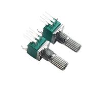 3 uds RK097G 097 tipo doble pie doblado Vertical 6Pin B20K B203 potenciómetro de ajuste longitud del eje de la flor 15mm(20K Ohm)