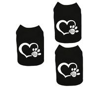 3 uds. Ropa de Fiesta para Perros, Disfraz de Verano para Mascotas, Ropa para Mascotas, Chaleco para Perros, Chaleco de Tela para Mascotas (Blackx3pcs XXLx3pcs)