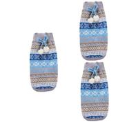 3 uds Sudaderas con Capucha para Perros sin Mangas suéteres de Navidad Ropa para Mascotas al Aire Libre Chaleco para Mascotas suéter para Mascotas Trajes para Perros Invierno
