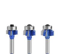 3 uds., vástago de 8mm, 4 flautas, juego de brocas for enrutador, fresa for carpintería, R1, R2, R3, borde de cuchillo de corte
