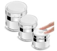 3 unidades Airless Pump Crema Dispensadork,botellas de aire rellenables,Portatil Tarro De Crema Al Vacio Para Viajes Y Uso Familiar Con(15ml+30ml+50ml)