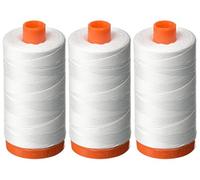 3 unidades - Aurifil 50 wt - sólido - Mako algodón hilo - 1422yds cada