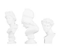3 unidades, busto de yeso de mitología griega, decoración hogar
