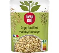 3 unidades *** Cereal Bio Cebada Lentejas verdes y arroz rojo Bolsa expresa 1 persona 250 g