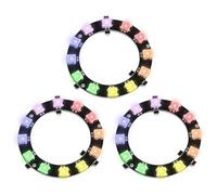 3 unidades de 5 V WS2812 RGB LED Ring 12 Bit Individual Direccionable WS2812 5050 LED Ringlampenlicht 50mm Durchmesser für Arduino, DIY Projekte, Raspberry Pi