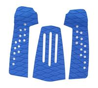 3 unidades de almohadilla de tracción para tabla de surf, estera de cubierta de surf antideslizante de EVA con diseño de ranuras en forma de rombo, resistente a la humedad y con (Azul)