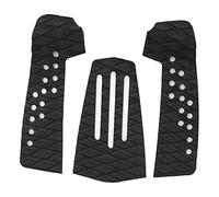 3 unidades de almohadilla de tracción para tabla de surf, estera de cubierta de surf antideslizante de EVA con diseño de ranuras en forma de rombo, resistente a la humedad y con (Negro)