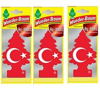 3 unidades de árbol milagroso Ay Yildiz bandera turca (vainilla) árbol milagroso ambientador árbol perfumado