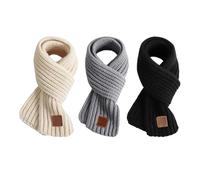3 Unidades De Bufanda Para Niños, Bufanda De Punto, Bufanda Cálida Para Niños, Bufanda Para El Cuello Resistente Al Viento, Bufanda De Invierno