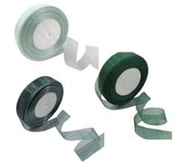 3 unidades de cinta de organza transparente de 2 cm de 135 metros, cinta de gasa hecha a mano, cinta de malla para envolver regalos, manualidades, decoración de fiestas (verde)