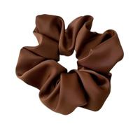 3 unidades de coleteros de satén para mujer, suaves y elásticos, bandas para el pelo, gomas para el pelo, accesorios de seda para el cabello largo y rizado, marrón, L