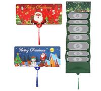 3 unidades de dinero navideño, 8 ranuras para dinero de Navidad o tarjetero, soporte de sobres con borlas, organizador de dinero en efectivo festivo, para suministros de dinero en efectivo, ahorro de