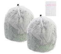 3 unidades de red de lavandería para lavadora, bolsa ropa lavadora, bolsas de lavandería, con tope de cordón, red de lavandería pequeña reutilizable, bolsa de lavado para evitar la deformación