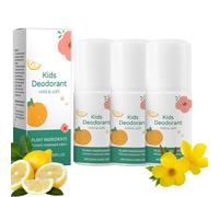 3 Unidades Desodorador infantil Roll On, Desodorante Antitranspirante Natural Para Niños Y Adolescentes, Fragancia De Vainilla Y Cítricos En Roll-On, Desodorantes En Rolls-Ons Para Las Axilas Climas