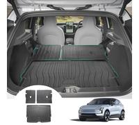 [3 Unidades] GAFAT Compatible con Volvo EX30 2024 2025 Alfombrilla de Maletero + Asientos Traseros, Fácil de Plegar, Alfombra TPE para Todas Las Climáticas, 3D Borde Alto, Accesorio Volvo EX30
