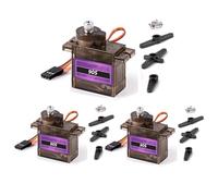 3 unidades GERUIC 90S micro servomotor compatible con engranaje de metal servomotor para helicóptero RC, barco volador, coche 1/10 1/8, robot, ala fija, helicóptero compatible con programaciones