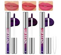 3 unidades Lip Stain Peel Off 3 colores Lip Tattoo Peel Off Peel off Waterproof Lipstick Waterproof y antiadherente Taza adecuada para el maquillaje de labios de niñas