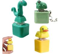 3 Unidades Llavero De Botón De Lagarto,Llaver-O con Sonido De Lagarto,Llavero Antiestres Lézard,Rana/Patito/Lagartija,con Sonidos Y Led,para Aliviar La Ansiedad Y La Tensión