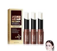 3 Unidades Retinol Eye Stick, Contorno de Ojos en Stick Hydro, Instant Eye Cream, Reducción de líneas finas,Palillo de bálsamo de ojos, bajo crema antienvejecimiento, blanqueador de ojos