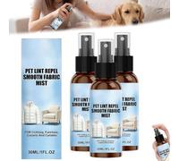 3 unidades - Spray removedor de pelo de mascotas tamaño familiar, 30 ml, solución antiestática para proteger la piel de la tela - suave y seguro para mascotas, repele la niebla y desenredante de aseo