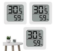 3 unidades Termómetro digital higrómetro interior, monitor de temperatura doméstico, medidor de humedad preciso, sensor de temperatura portátil, sensor de humedad alimentado por batería para