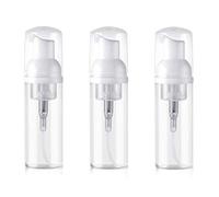 3 unidades vacías recargables de plástico transparente para botella de espuma, tamaño de viaje, dispensador de jabón de espuma, cosméticos