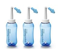 3 unidades Waterpulse Neti Pot YT-300 Botella de 300ml - Botella de lavado nasal Irrigación Limpiador Rhinitis alérgica Tratamento