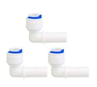 3 unids 1/4 pulgadas a 3/8 pulgadas tubo OD codo conexión rápida purificadores de agua accesorios de tubo empuje conector manguera de agua para RO sistema de ósmosis inversa