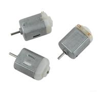 3 unids 130 para mini motor de CC 3-5 V alto 18000 rpm acero inoxidable para juguete ventilador de coche bricolaje cepillo de dientes eléctrico pequeños electrodomésticos paquete de color plateado