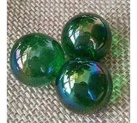 3 unids 16-20mm verde aura esfera titanio electrochaplating cuarzo bola de cristal curación decoración natural piedras y minerales esfera-porcelana
