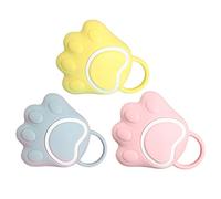 3 Unids Bebé Baño Cepillo de Silicona Forma de Pata Suave Depurador Corporal Exfoliante Baño de Bebé Esponja Peine Champú Cepillo para Recién Nacido Amarillo Azul Rosa