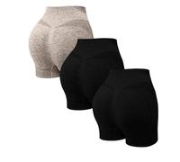 3 unids Ciclismo Shorts Sport Femme Push Up Leggings Cortos Talle Alto Medias Ciclismo para Fitness Gimnasio Yoge Leggings Pantalones de Yoga Jogging Sportswear Opaco Suave Elástico Ciclismo Pilates