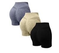 3 unids Ciclismo Shorts Sport Femme Push Up Leggings Cortos Talle Alto Medias Ciclismo para Fitness Gimnasio Yoge Leggings Pantalones de Yoga Jogging Sportswear Opaco Suave Elástico Ciclismo Pilates