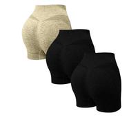 3 unids Ciclismo Shorts Sport Femme Push Up Leggings Cortos Talle Alto Medias Ciclismo para Fitness Gimnasio Yoge Leggings Pantalones de Yoga Jogging Sportswear Opaco Suave Elástico Ciclismo Pilates