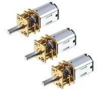 3 unids DC 6V 50RPM N20 Motor de reducción de velocidad de par alto 3mm Eje Mini motor de engranaje de metal con caja de engranajes de metal Micro Motor para DIY RC Juguetes