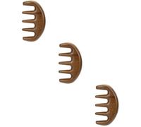 3 Unids Ébano Masaje Peine Peine Guasha Tablero Guasha Facial Sandalias Para De Peinado a Anti Cepillo s Desatascar Sándalo Suave