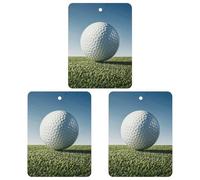 3 unids golf bola ambientador coche colgante tarjetas perfumadas lindo negro refrescadores de coche larga duración nuevos olores para las mujeres hombres ambientador natural con cordón automotriz