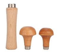 3 unids mango de madera para herramientas de corte de archivos Craft DIY herramientas de mano atornille mango de madera para el afeitado y descortezado talla de madera
