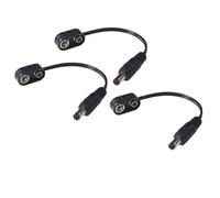 3 Unids/pack 9V Batería Convertidor De Clip Cable Alimentación Enchufe 9V Suministro Adaptador Conector Para Pedal Efectos Guitarra Pedal Guitarra